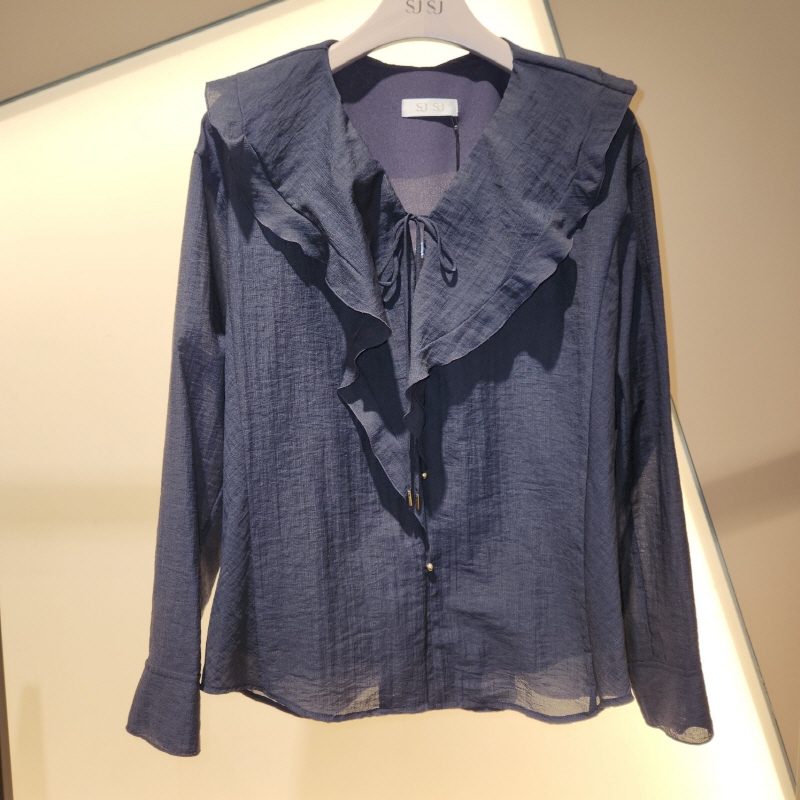 荷叶领衬衫SJ2E8-WBL261W