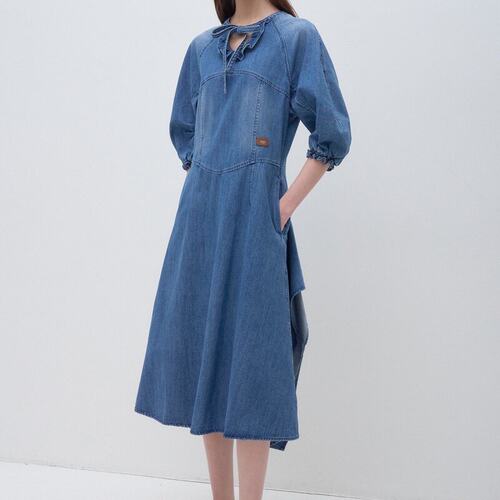 潮流直邮  韩国 O'2ND正品 2026春  牛仔连衣裙 O22G1NOP974W