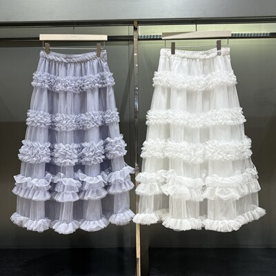 潮流直邮 韩国O'2nd 奥蔻 26早春 甜美蕾丝半身裙O22G0WSC902W