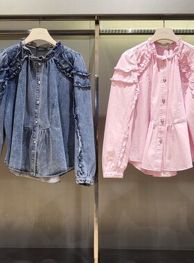 潮流直邮 韩国 O'2ND正品 2026春  牛仔衬衫 O22G1NSH967WM