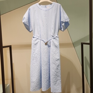 SJSJ SJ2D4 韩国代购 泡泡纱连衣裙 WOPQ51W 23夏 潮流直邮