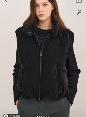 潮流直邮。韩国SJSJ正品 24冬 时尚鹅绒短马甲SJ2EAQVT139W