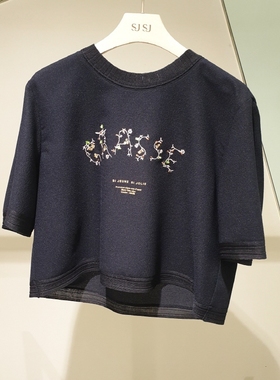 潮流直邮 SJSJ 韩国代购 2024春 气质T恤 SJ2E4-WTOQ44W