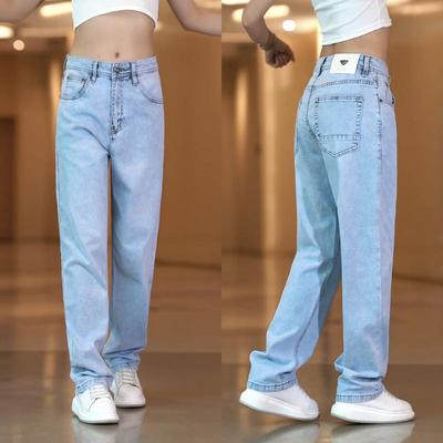 美式痞帅潮流牛仔裤男士2025新款水洗休闲长裤男装韩版宽松阔腿裤