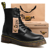 OSITA CAT马丁靴男女头层牛皮机车靴情侣1460棉鞋 雪地靴8孔短靴子