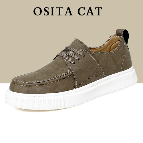 OSITACAT男士透气软底休闲板鞋