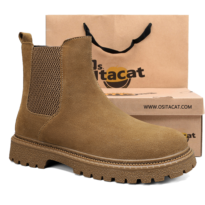 切尔西靴男英伦风高帮烟筒皮靴子