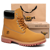 加绒英伦风工装 OSITA CAT冬季 大黄靴男女真皮高帮马丁靴户外靴子