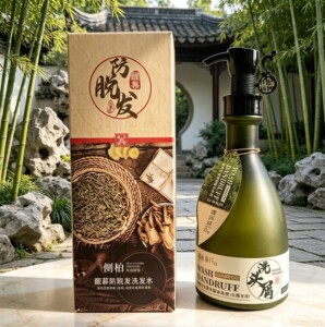 瑶茜草发羽醒慕侧柏叶掉发洗发水男女控油去屑草本防脱蓬松洗发乳