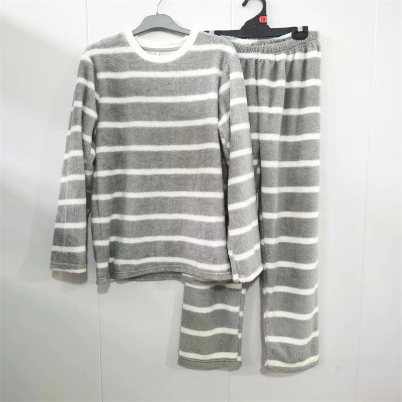 加厚冬季家居服保暖长裤睡衣套装