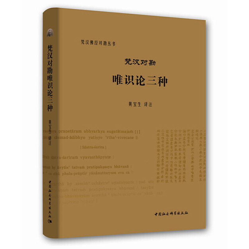 正版书 梵汉对勘唯识论三种 汉佛经对勘丛书 黄宝生译注 中国社会科学出版社