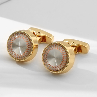 CD纹潮流复古男士袖钉中东热销个性拼色多款法式时尚衬衫轻奢袖扣