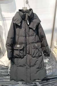 72度173大码女装72°C冬季加肥胖MM200斤时尚 白鸭绒羽绒服