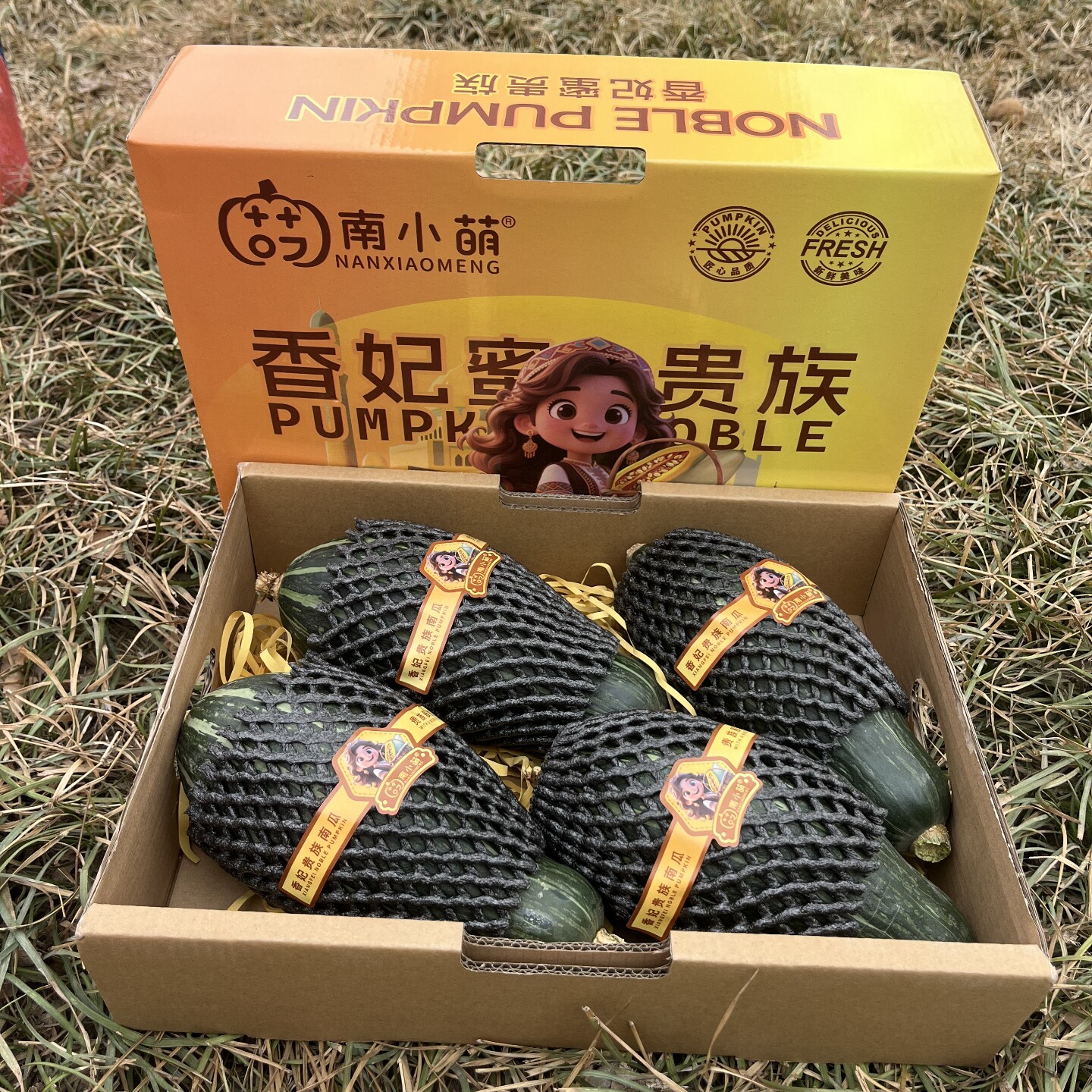 南小萌日本品种 贵族南瓜贝贝南瓜粉糯香甜板栗南瓜4斤礼盒装顺丰