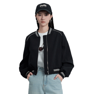 IVYKKI艾维2025秋季新款时尚运动风宽松显瘦短款小外套百搭休闲女