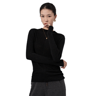 IVYKKI艾维女装冬季新款时尚半高领打底衫羊绒针织衫修身显瘦女士