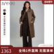 IVYKKI艾维时尚 新款 中长款 复古皮衣女气质正肩羊皮外套2025年冬季