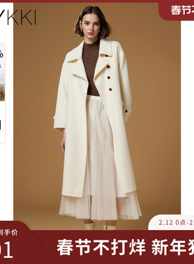 IVYKKI艾维时尚复古双面呢大衣百搭气质毛呢外套女2025年冬季新款