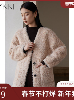 IVYKKI艾维时尚毛呢外套女气质百搭宽松显瘦呢子大衣2025年秋季新