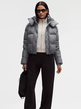lululemon露露乐蒙Wunder Puff 600鹅绒防泼水防风短款连帽羽绒服