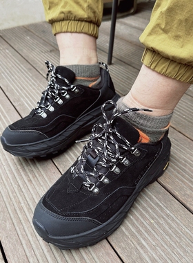 保税直发迪桑特DESCENTE耐磨低帮男女黑色休闲鞋 SP423LCRO3BLK0