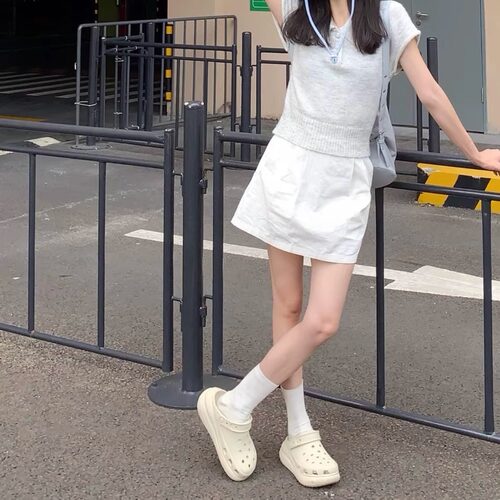 Crocs增高舒适运动凉鞋洞洞鞋