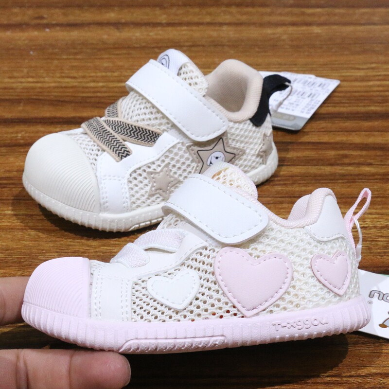 天线狗狗春夏单网超轻底包头学步鞋1&mdash;2岁防踢防滑16-20码儿童鞋