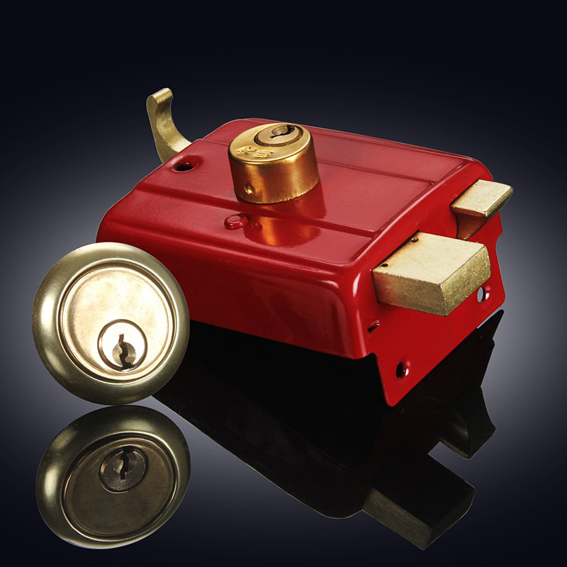 包邮556RL外装双舌防盗门锁通用型木门全铜门锁老式铁门锁