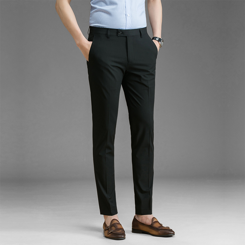 POWO商务休闲小脚修身西裤男