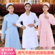 护士服女款 子工作制服 美容药房店医生娃娃领白色裤 长袖 白大褂长袖