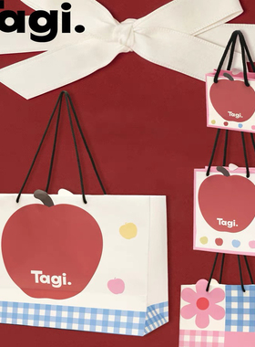 单拍agi.可爱卡通涂鸦印花大号手提袋礼品袋生日礼物袋