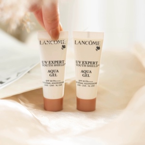 拍三支包邮！lancome兰蔻小白管防晒霜隔离清爽型10ml