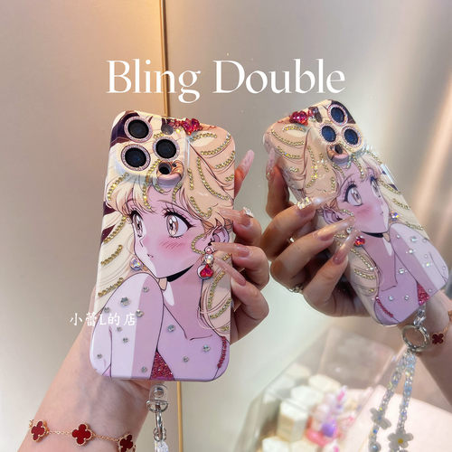 公主美少女水钻手机壳多机型适配