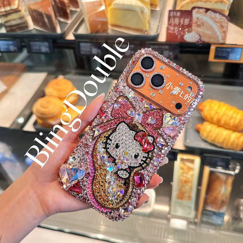 好事发生好事花生kitty满钻手机壳适用苹果17promax/16pro/15华为