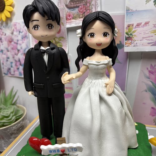 情人节七夕520生日礼物礼品卡通定制真人公仔照片Q版软陶人偶定制