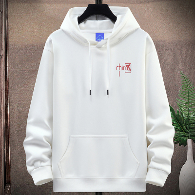 男士上衣秋冬加绒连帽卫衣打底衫