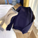 加绒卫衣女纯色百搭2019年冬季 宽松圆领套头羊羔绒加厚打底衫 保暖