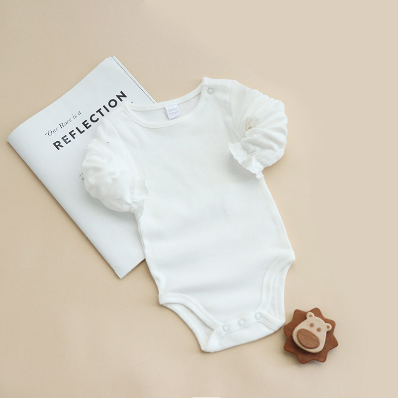 宝宝长袖三角哈衣纯棉婴幼儿百搭连体衣爬服爬装包屁衣爬装