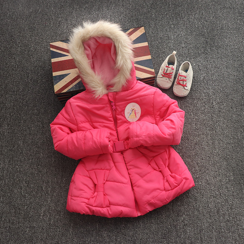 4-10岁女童连帽保暖冬季修身款