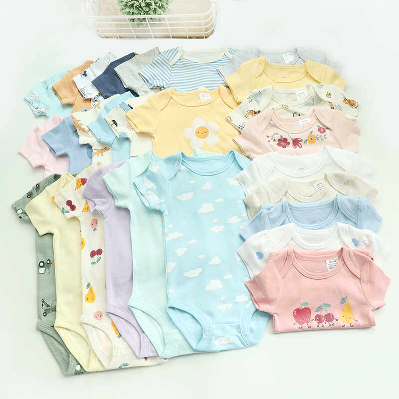 竹棉哈衣三角抑菌夏季新生宝宝5A