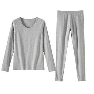 保暖内衣女全棉毛衫 女士纯棉薄款 修身 打底大码 秋衣裤 线衣衬裤 套装