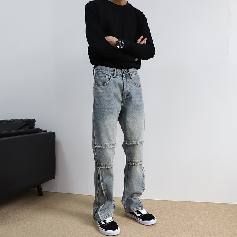 工装牛仔裤男款美式休闲宽松直筒