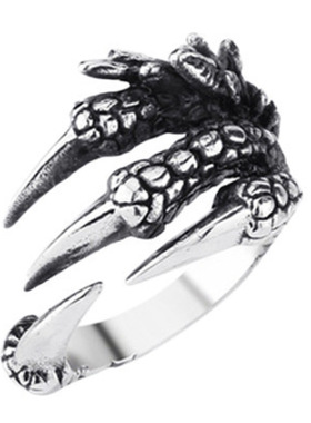 欧美个性创意龙爪指环复古潮男开