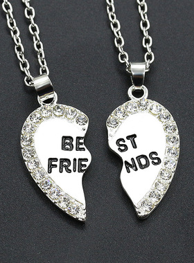 欧美外贸爆款爱心吊坠项饰时尚镶