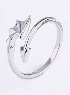 天使与恶魔戒指男女情侣对戒学生