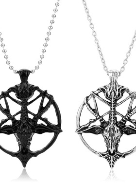 速卖通热卖撒旦五角星山羊头骷髅