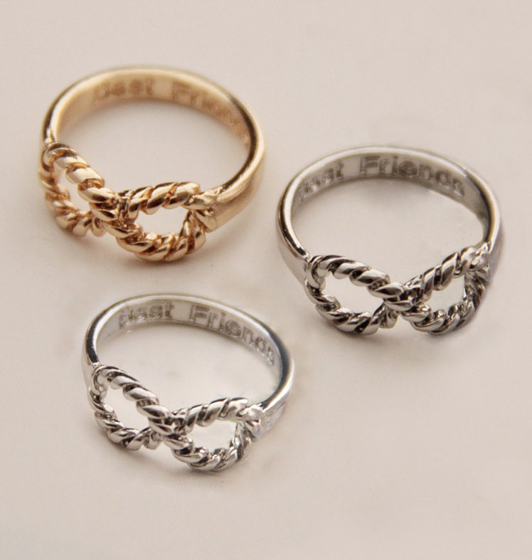 数字迷你8字戒指 简约时尚麻花幸运数字8女指环戒指