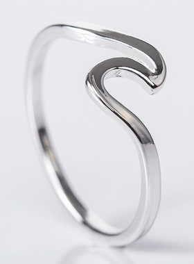 wish速卖通大波浪戒指切割人字形