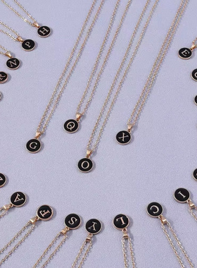 虾皮速卖通热卖字母合金滴油圆牌