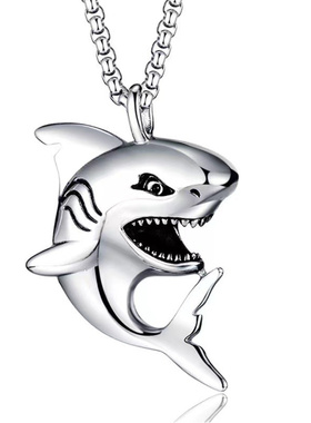 网络新款欧美个性朋克鲨鱼男士吊